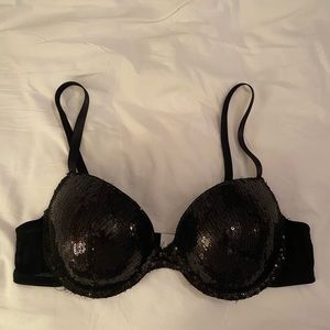 Sparkle black bra